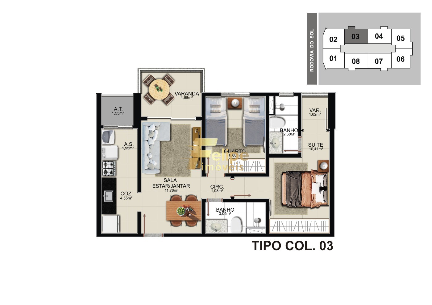 Apartamento, 2 quartos, 59 m² - Foto 8