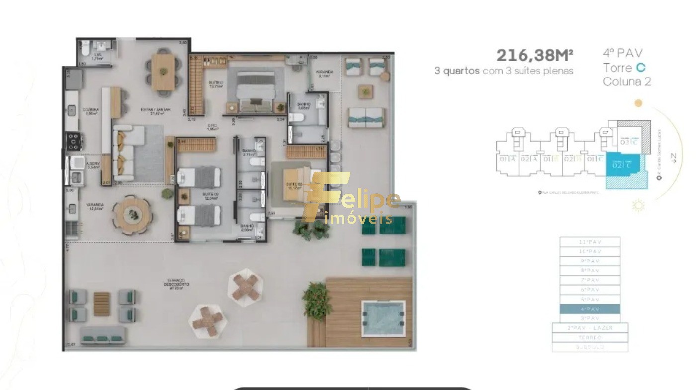 Apartamento à venda com 3 quartos, 100m² - Foto 13