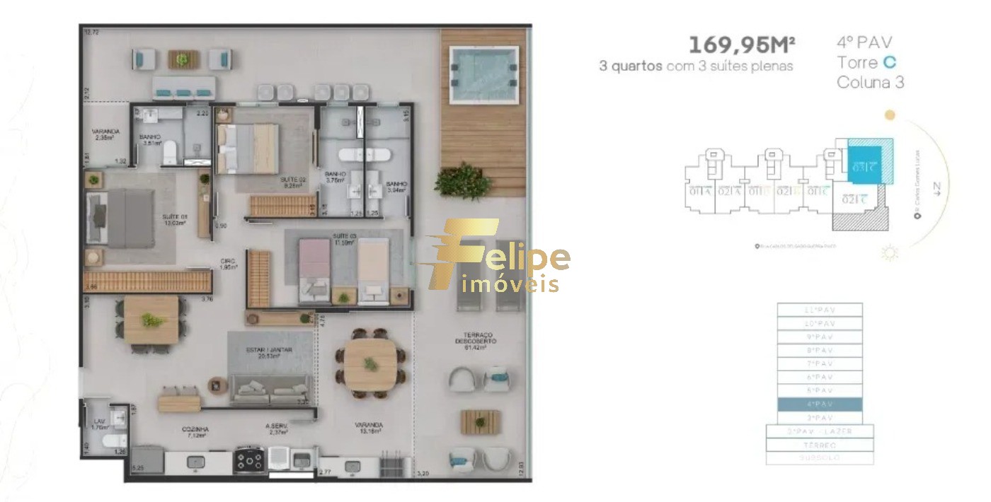 Apartamento à venda com 3 quartos, 100m² - Foto 12