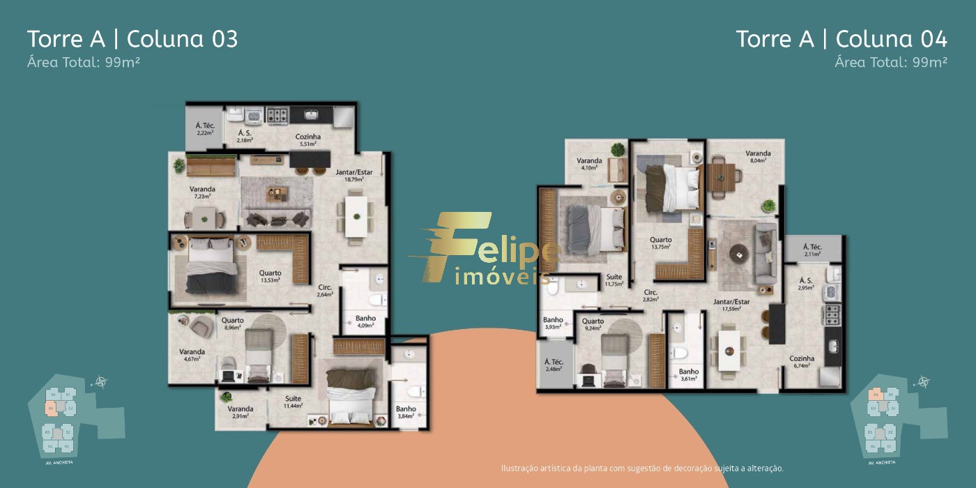 Apartamento, 3 quartos, 99 m² - Foto 21