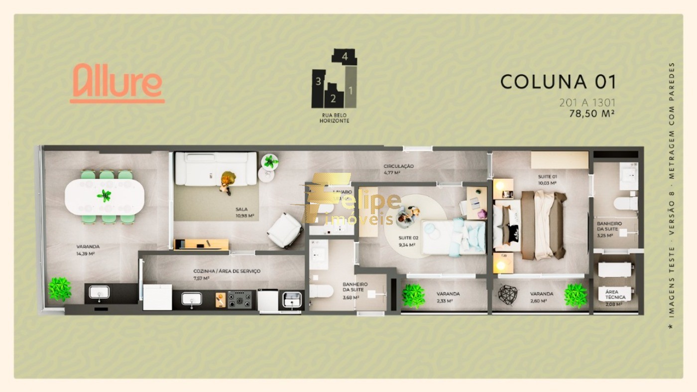 Apartamento, 2 quartos, 59 m² - Foto 2