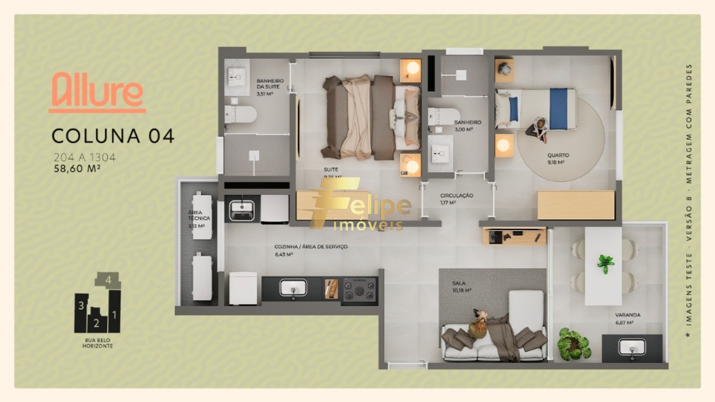Apartamento, 2 quartos, 59 m² - Foto 4