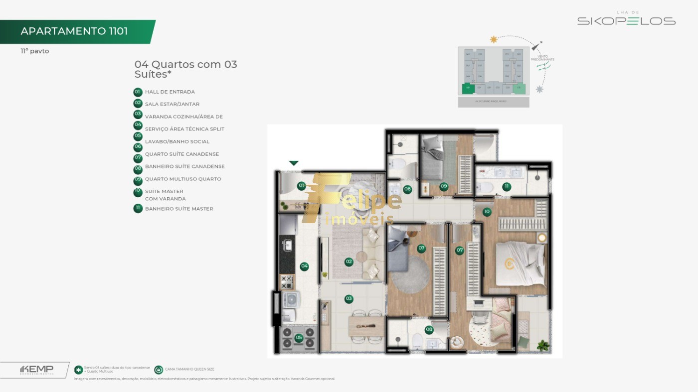 Apartamento, 3 quartos, 70 m² - Foto 53