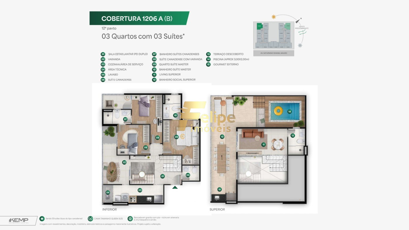 Apartamento, 3 quartos, 70 m² - Foto 62