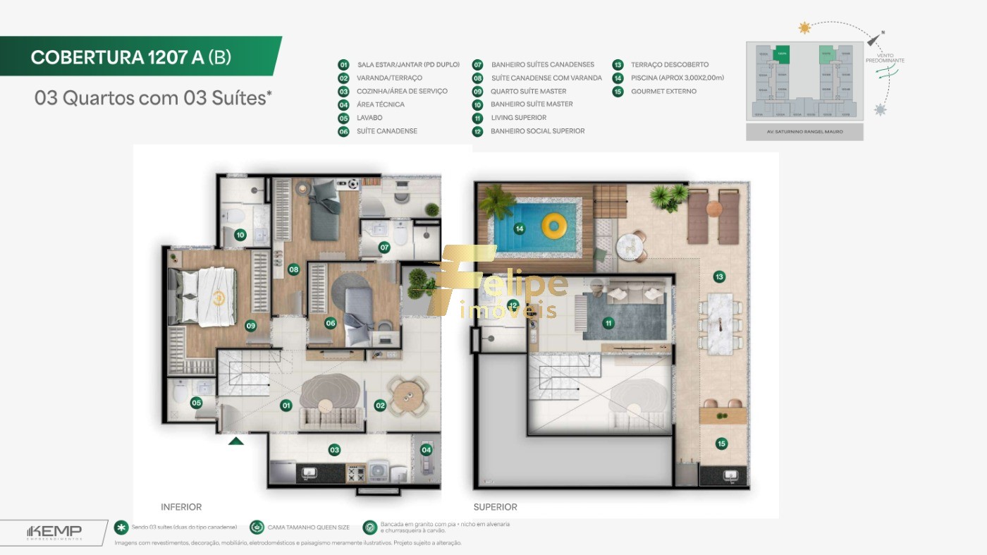 Apartamento, 3 quartos, 70 m² - Foto 63
