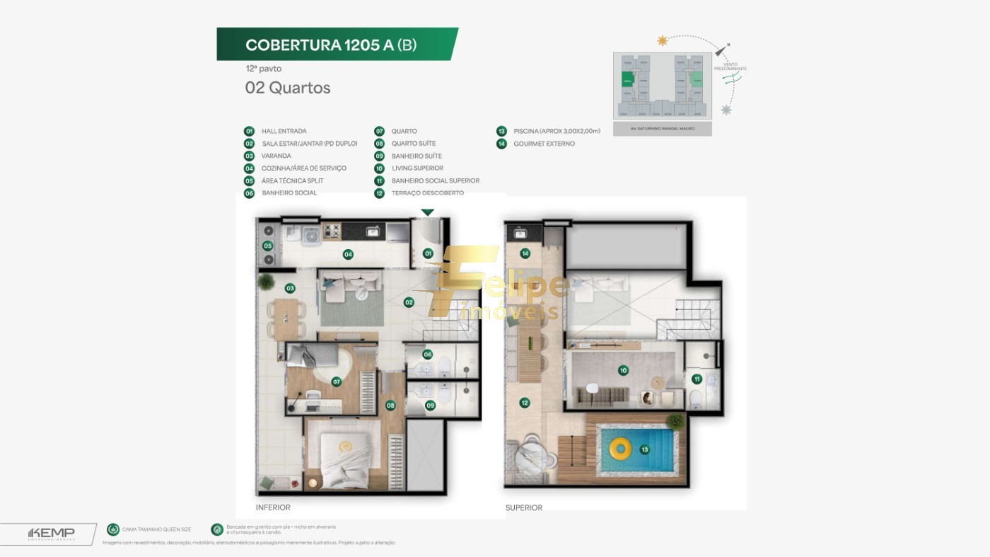 Apartamento, 2 quartos, 57 m² - Foto 57