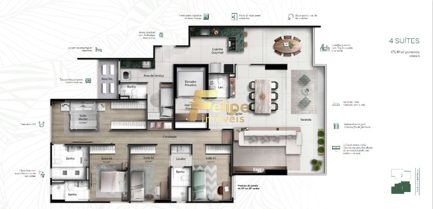 Apartamento, 4 quartos, 171 m² - Foto 11