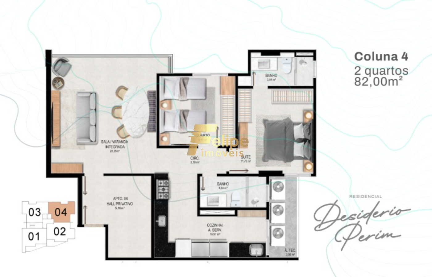 Apartamento, 2 quartos, 82 m² - Foto 3