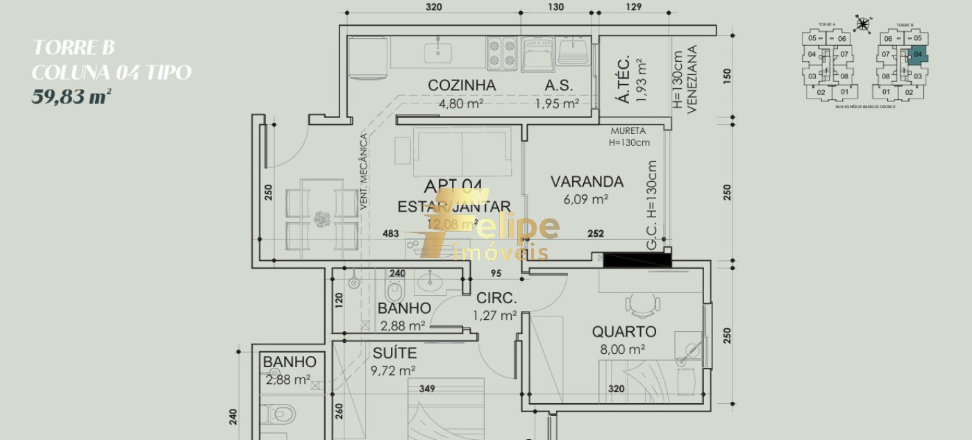 Apartamento, 2 quartos, 59 m² - Foto 15