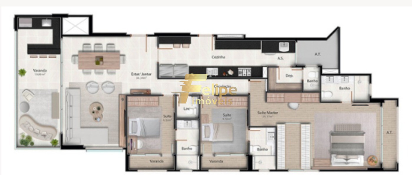 Apartamento, 3 quartos, 166 m² - Foto 5