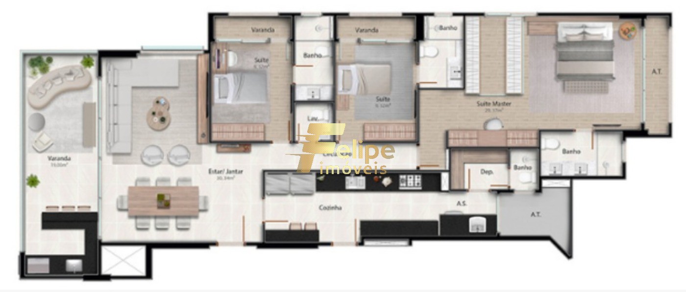 Apartamento, 3 quartos, 166 m² - Foto 6
