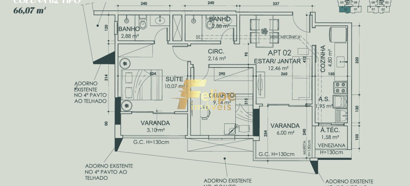 Apartamento, 1 quarto, 73 m² - Foto 7