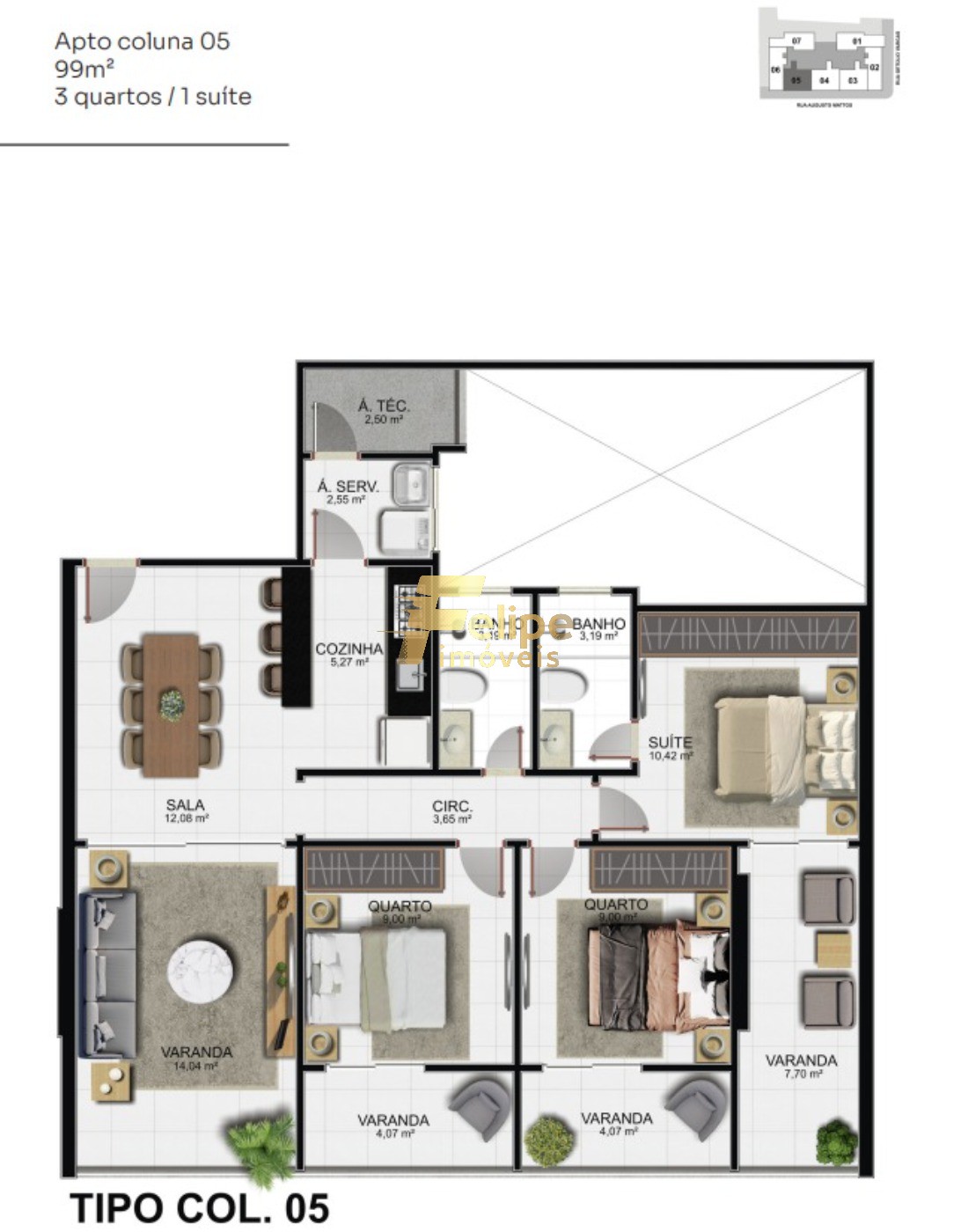 Apartamento, 3 quartos, 100 m² - Foto 23