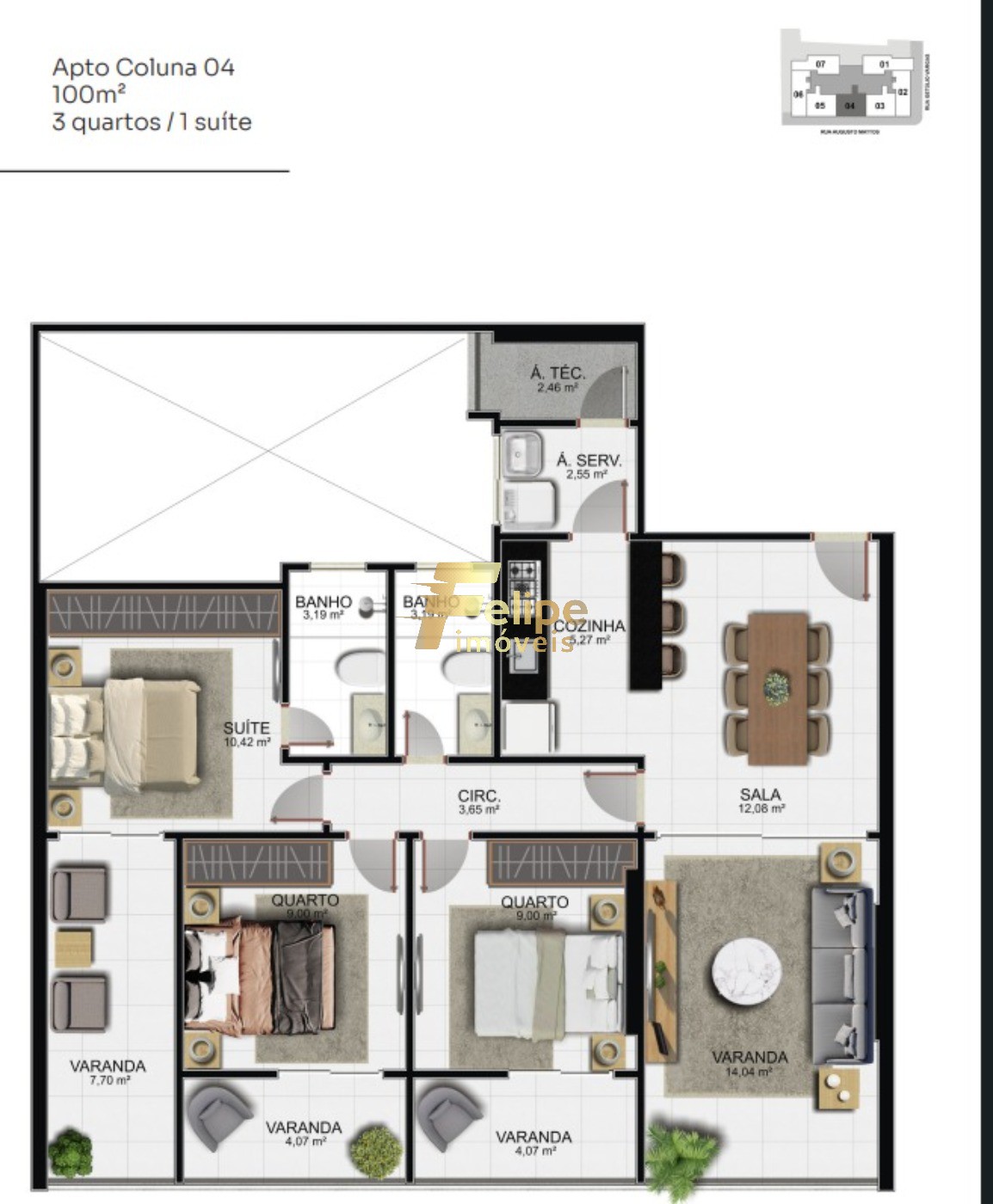 Apartamento, 3 quartos, 100 m² - Foto 24