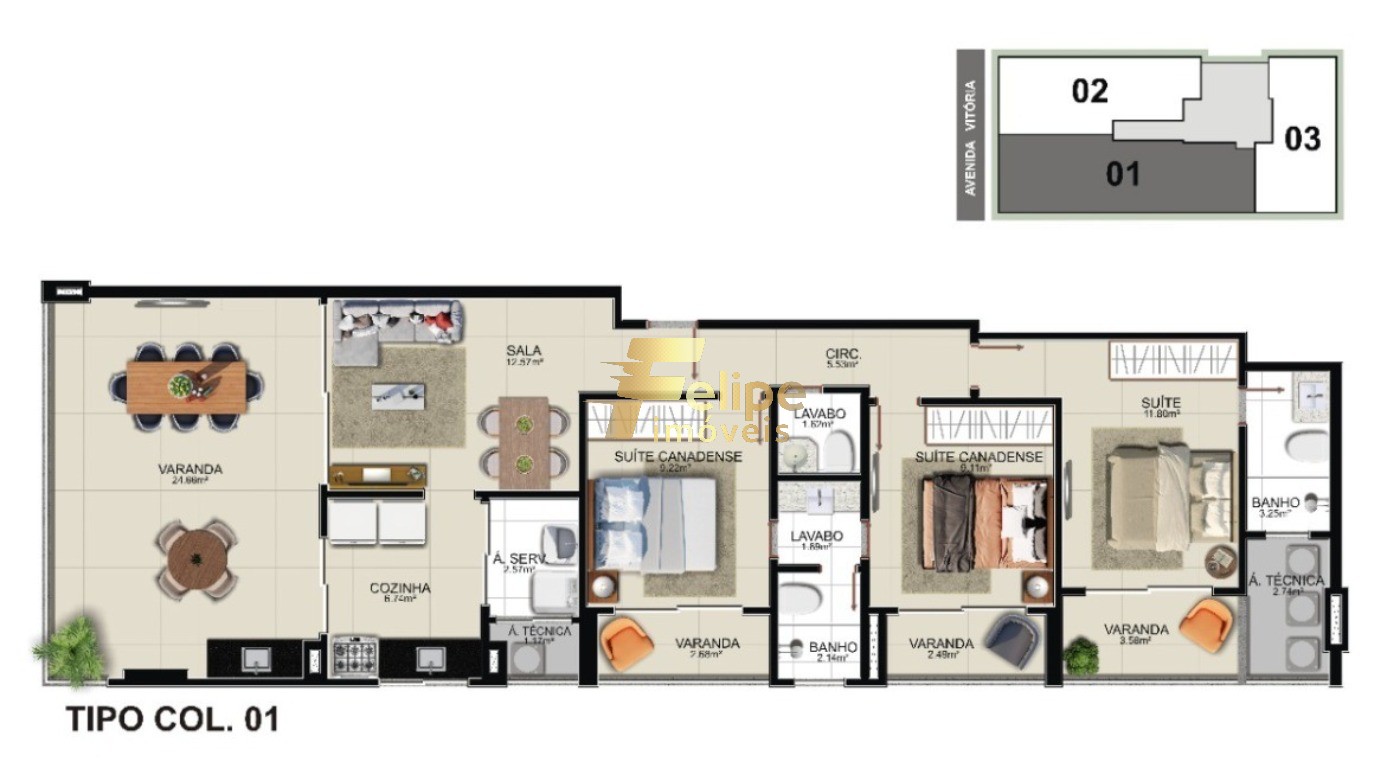 Apartamento, 3 quartos, 117 m² - Foto 13