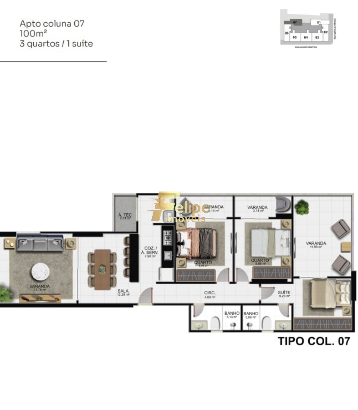 Apartamento, 3 quartos, 100 m² - Foto 21