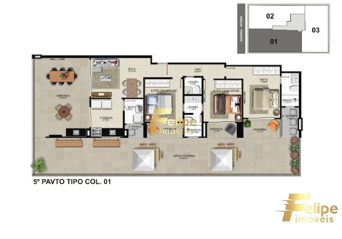 Apartamento, 3 quartos, 117 m² - Foto 6