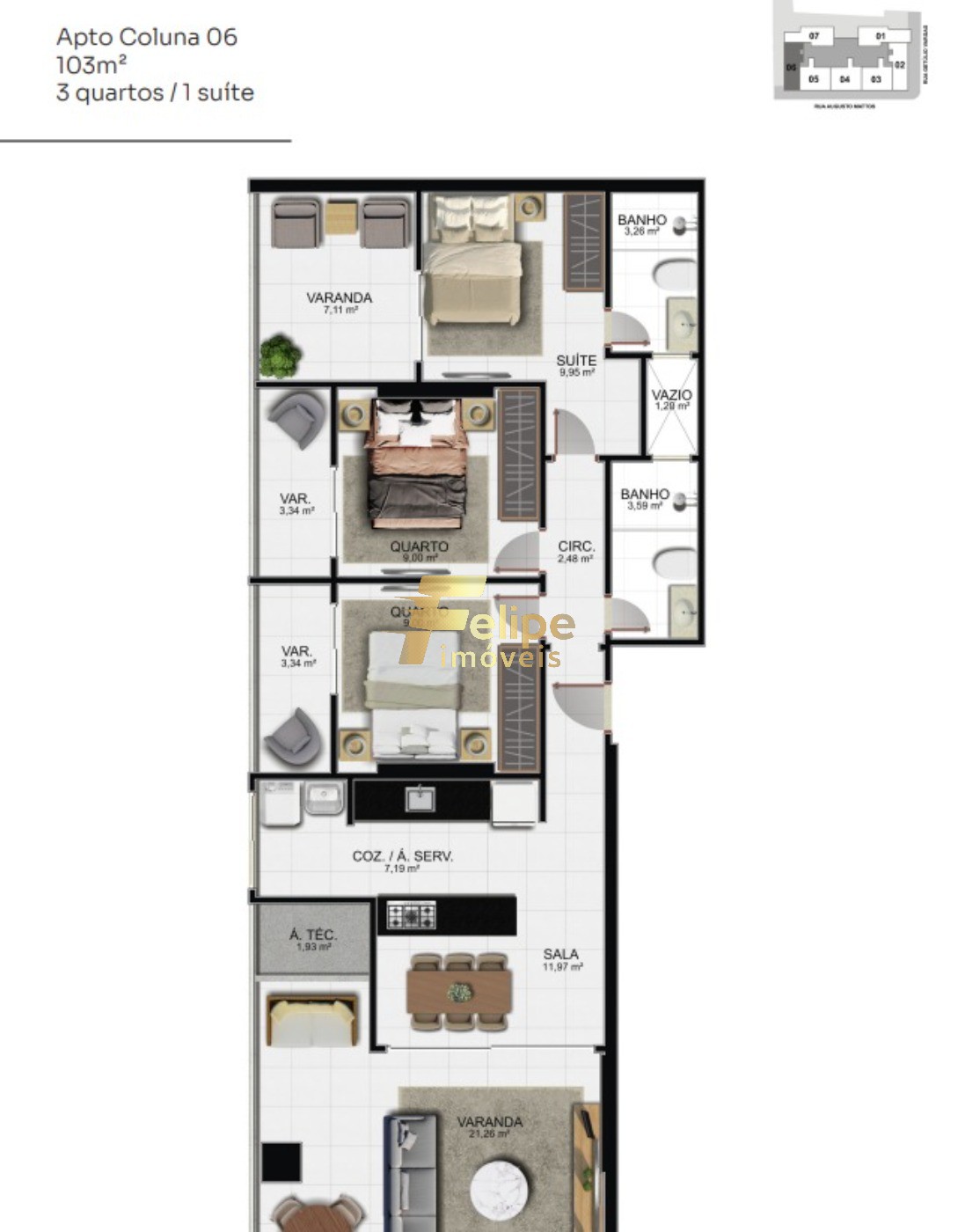 Apartamento, 3 quartos, 100 m² - Foto 22