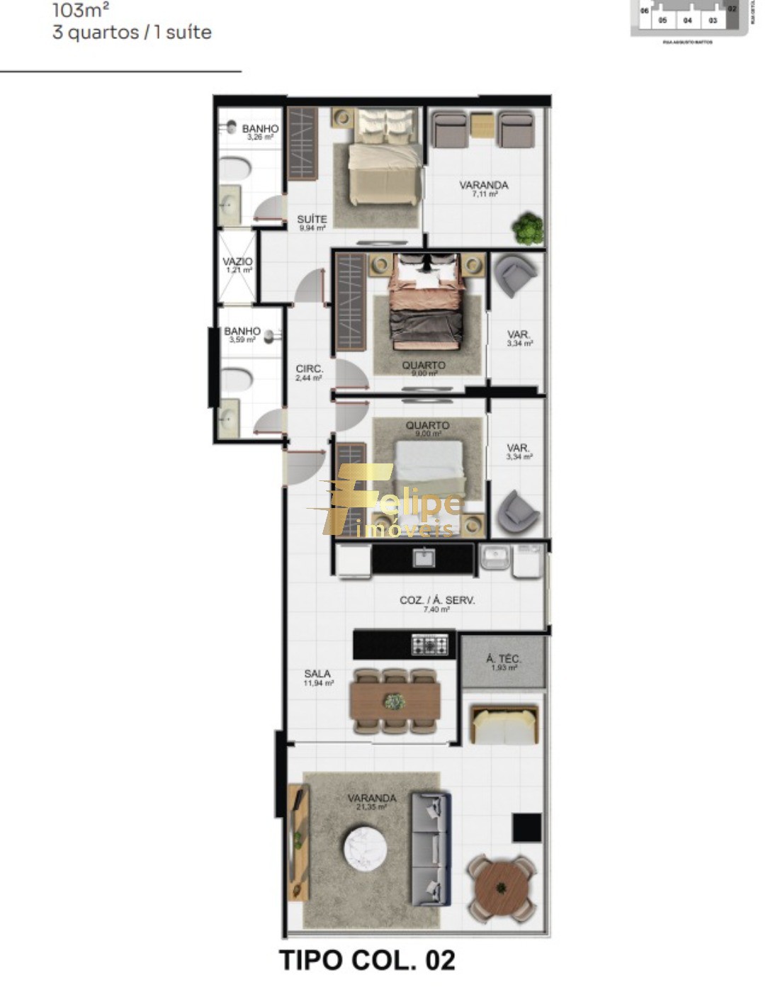 Apartamento, 3 quartos, 100 m² - Foto 26