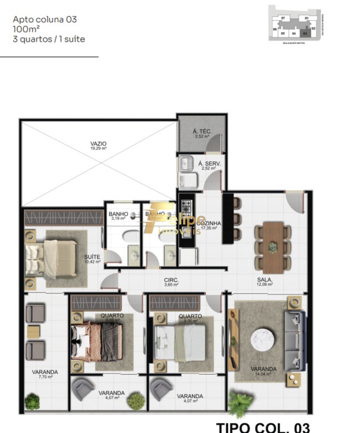 Apartamento, 3 quartos, 100 m² - Foto 25
