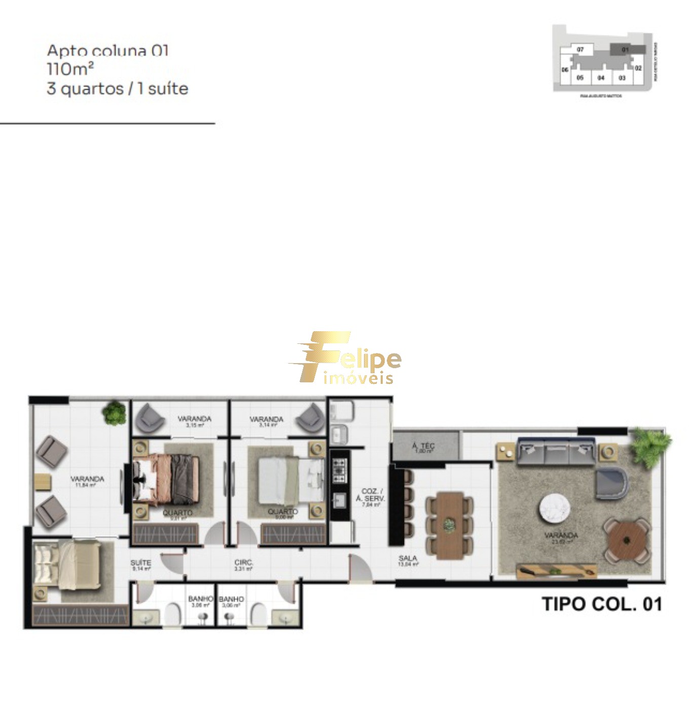 Apartamento, 3 quartos, 100 m² - Foto 27