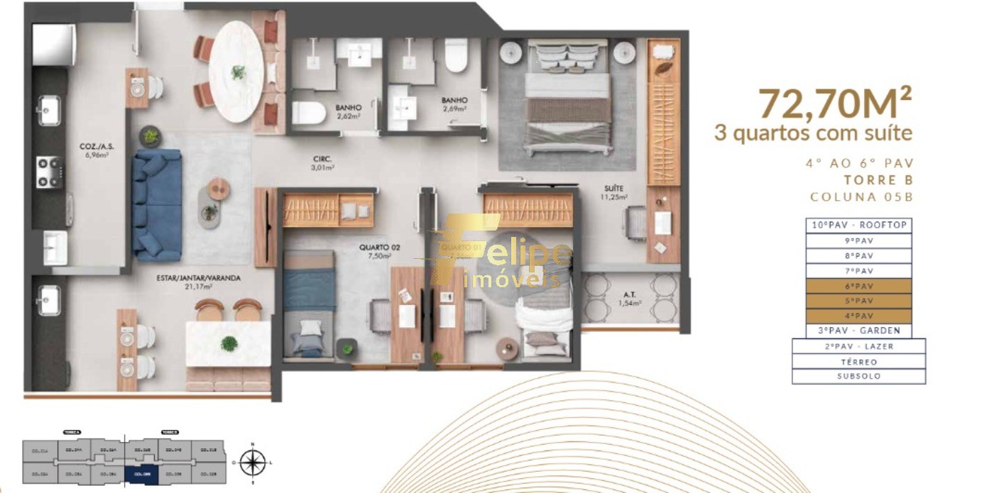 Apartamento, 3 quartos, 75 m² - Foto 19