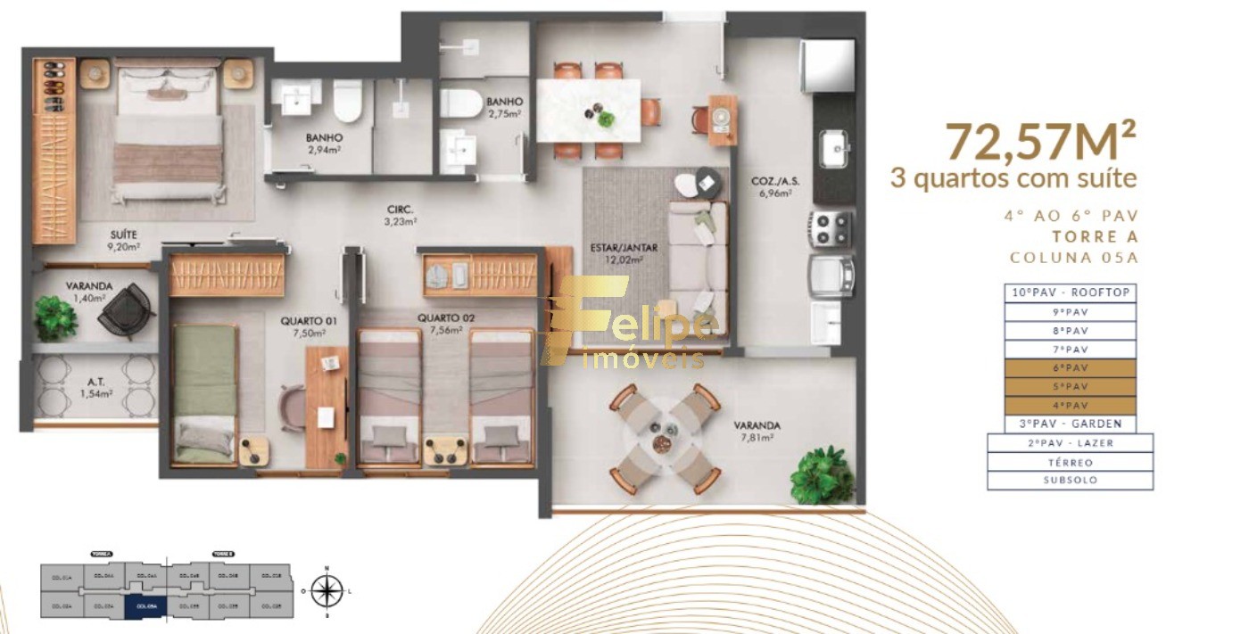 Apartamento, 3 quartos, 75 m² - Foto 4