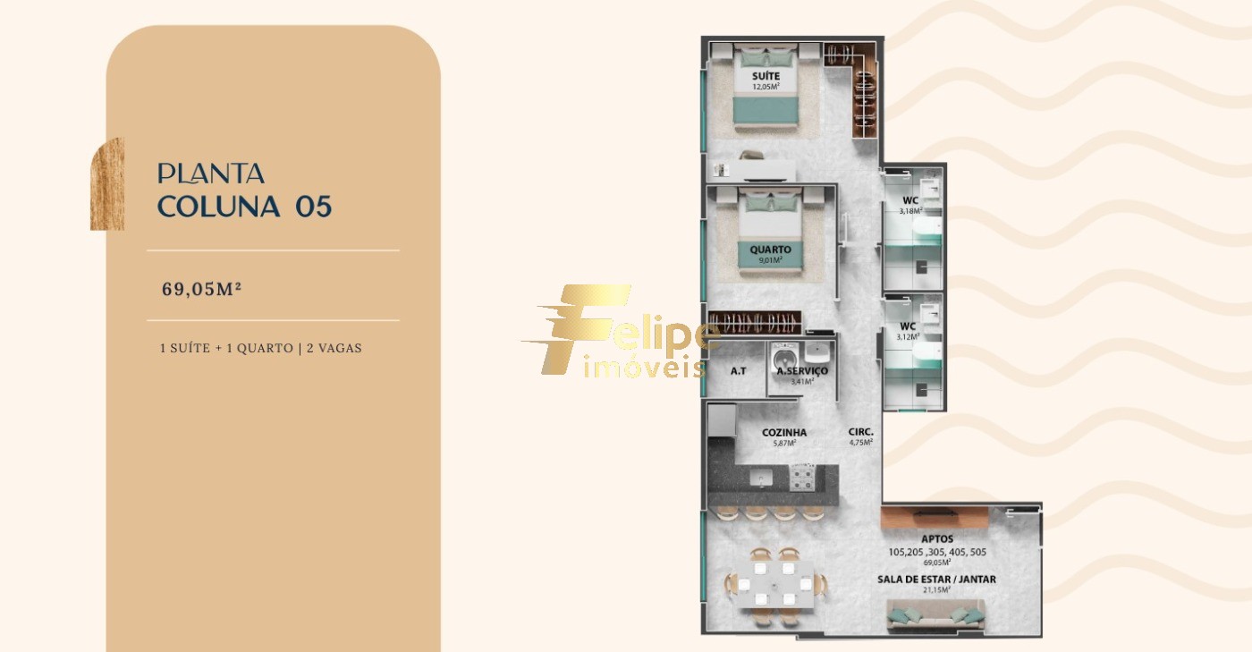 Apartamento, 2 quartos, 70 m² - Foto 18