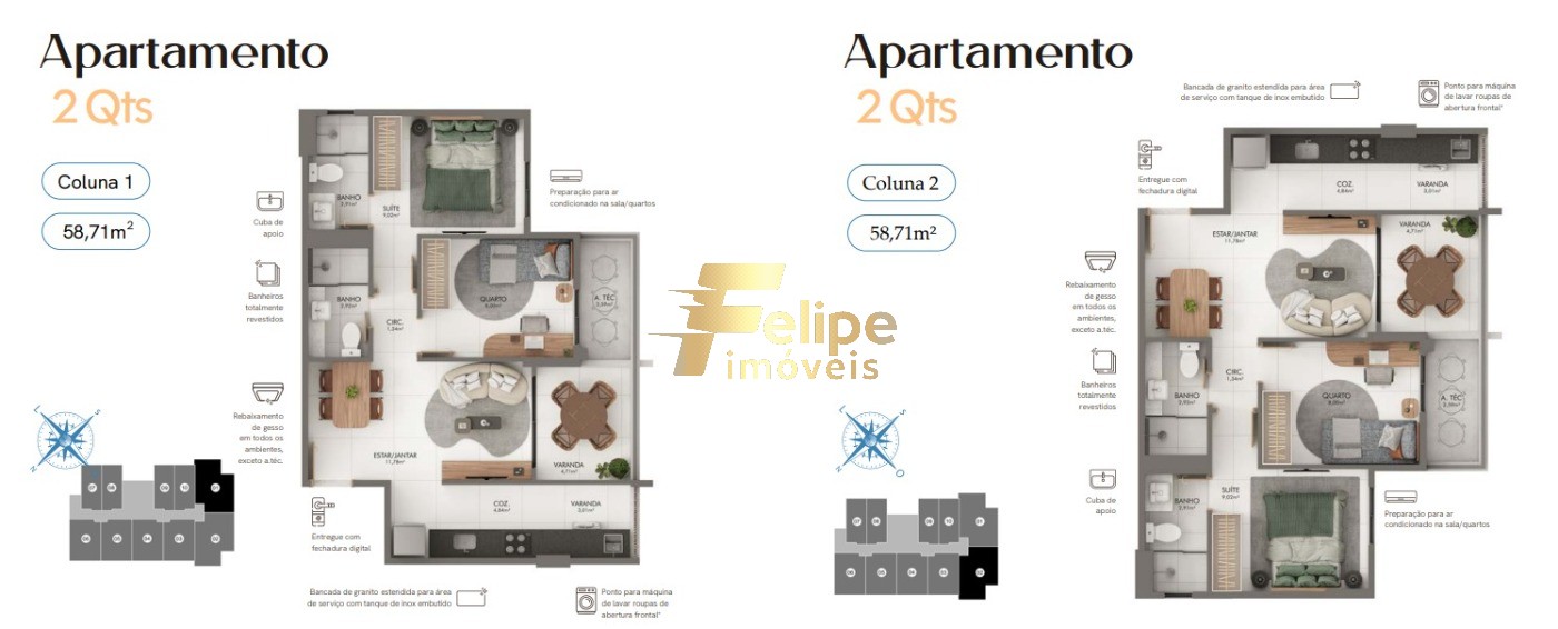 Apartamento, 2 quartos, 58 m² - Foto 8