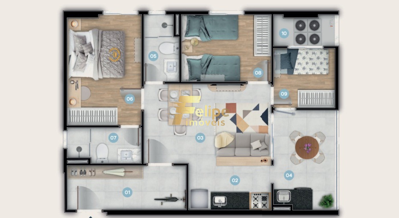 Apartamento, 2 quartos, 60 m² - Foto 7