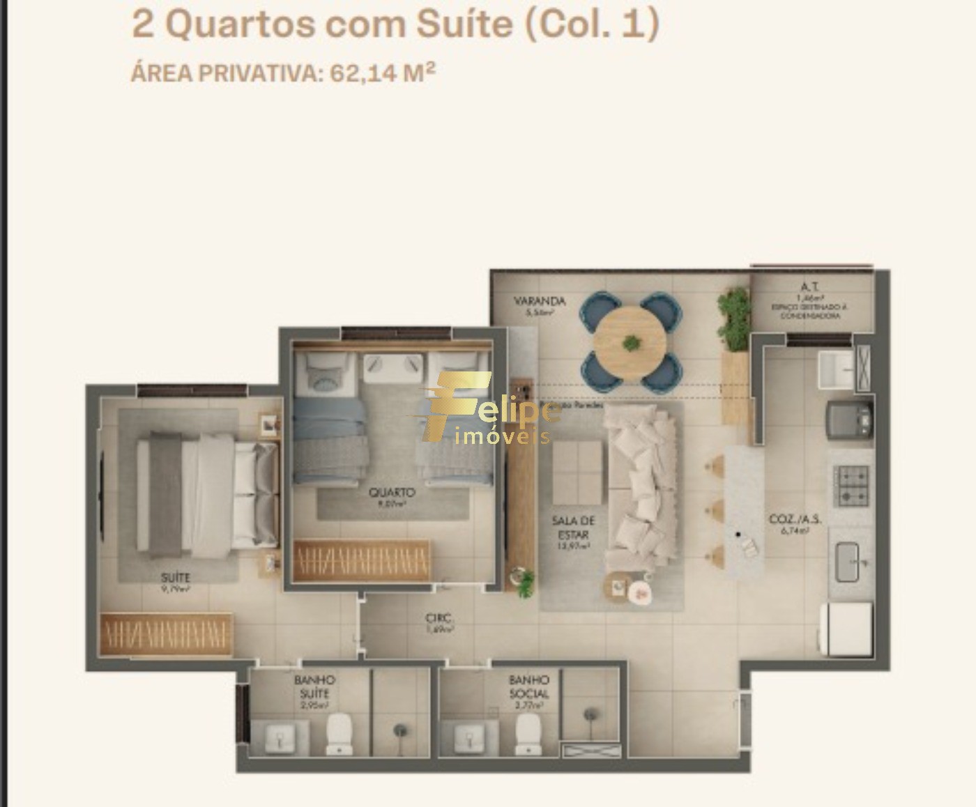 Apartamento, 1 quarto, 30 m² - Foto 3