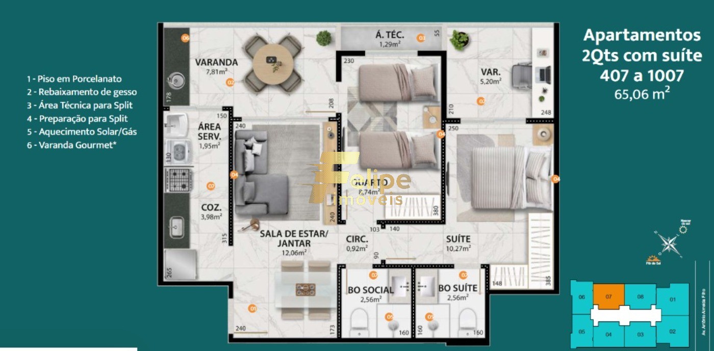 Apartamento, 2 quartos, 65 m² - Foto 3