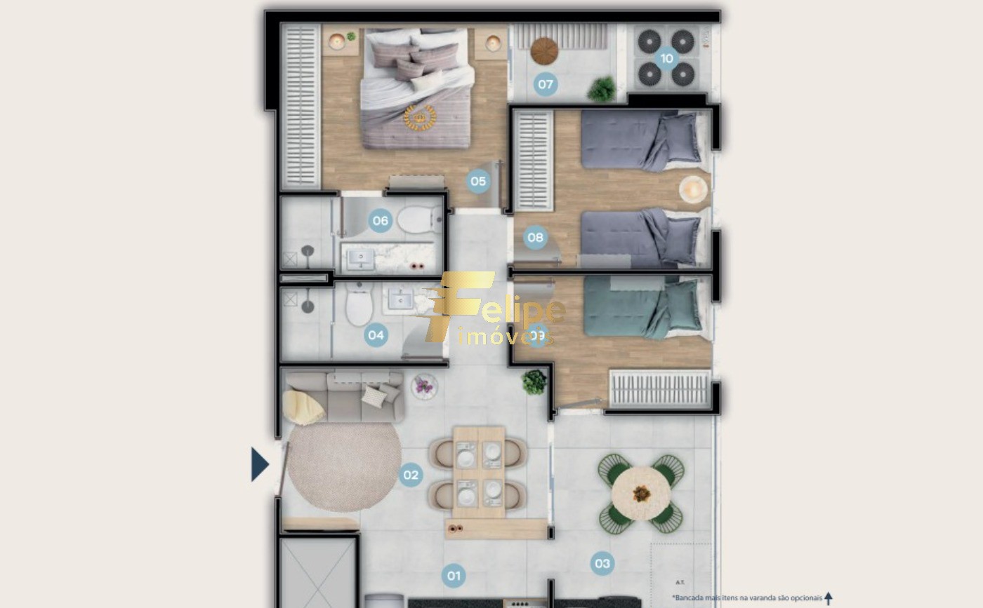 Apartamento, 3 quartos, 68 m² - Foto 8