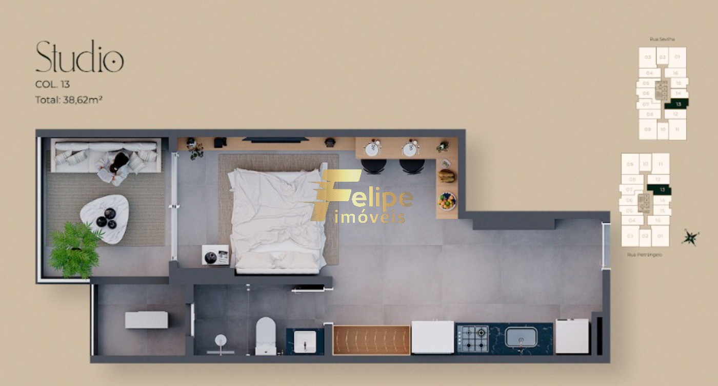 Apartamento, 1 quarto, 36 m² - Foto 3