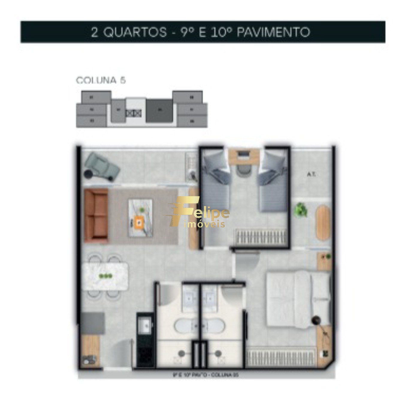 Apartamento, 2 quartos, 48 m² - Foto 7