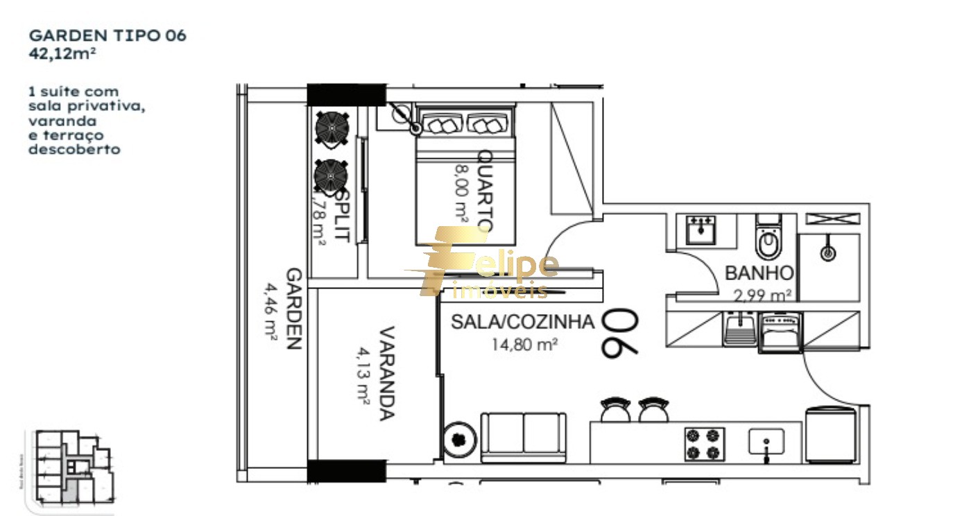 Apartamento, 1 quarto, 35 m² - Foto 10