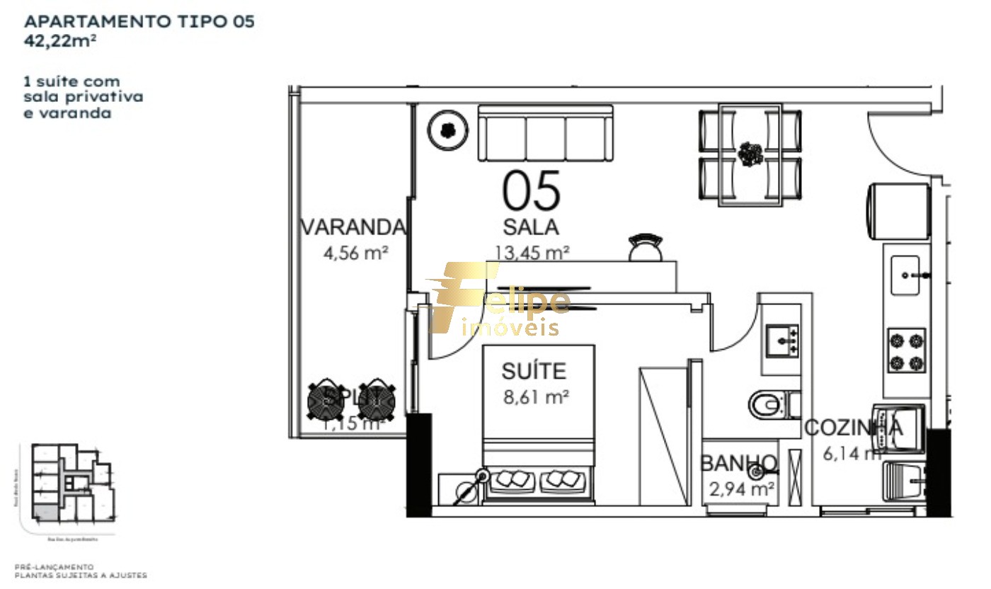 Apartamento, 1 quarto, 35 m² - Foto 23