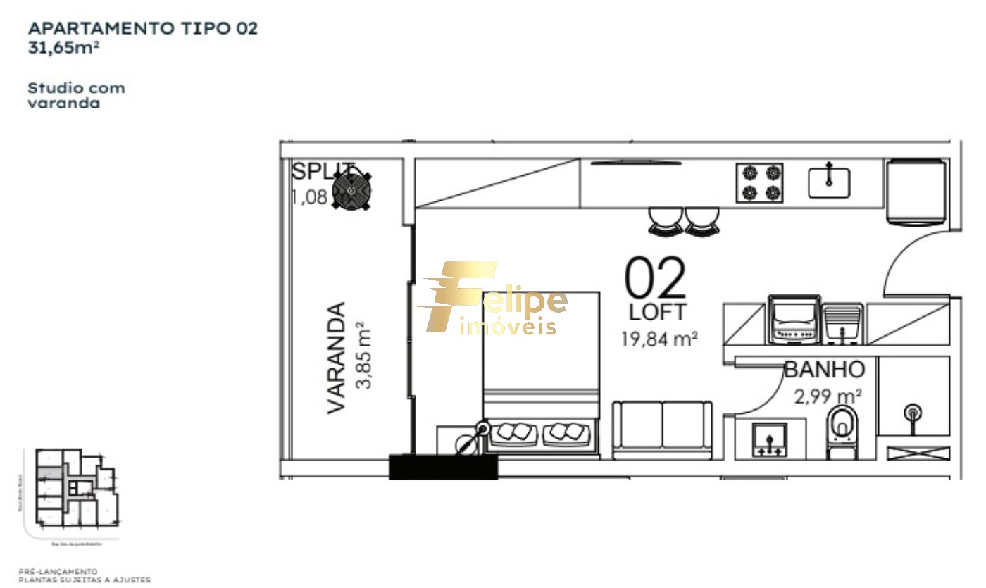 Apartamento, 1 quarto, 35 m² - Foto 26