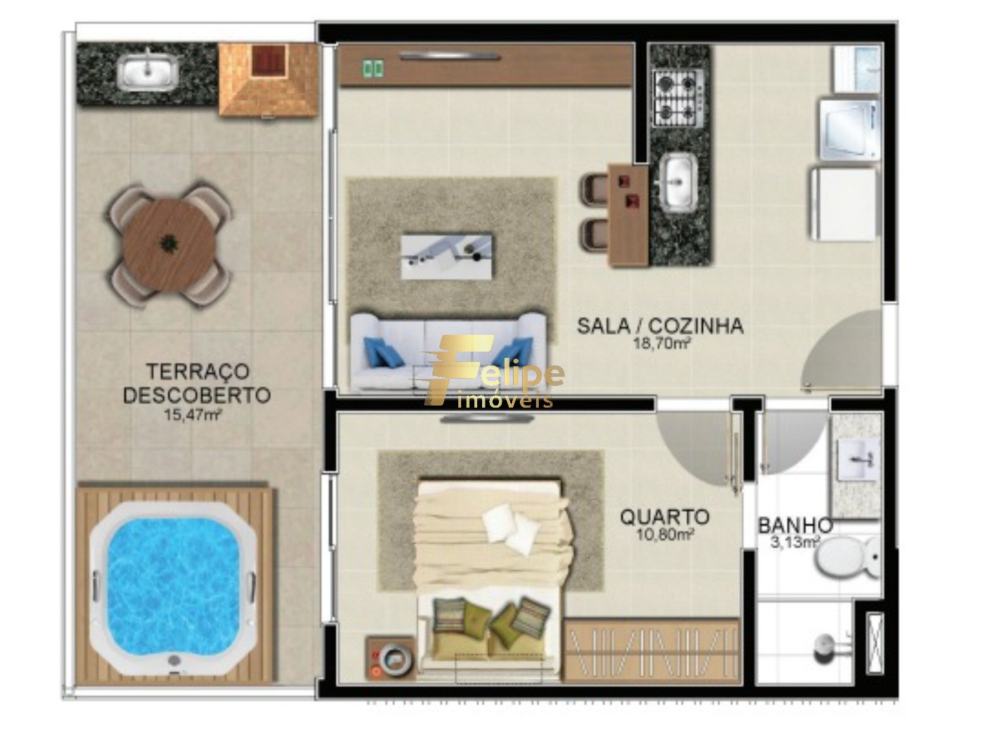 Apartamento, 1 quarto, 44 m² - Foto 5