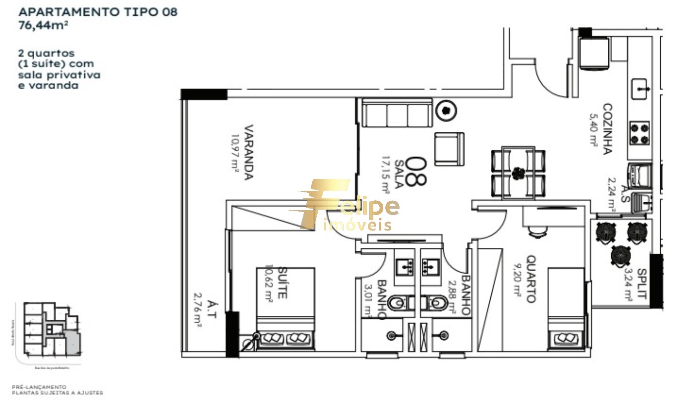 Apartamento, 1 quarto, 35 m² - Foto 19