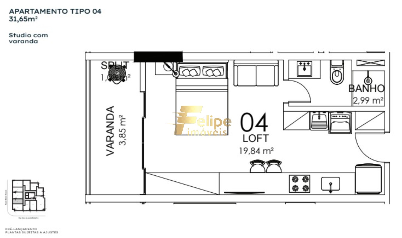 Apartamento, 1 quarto, 35 m² - Foto 24