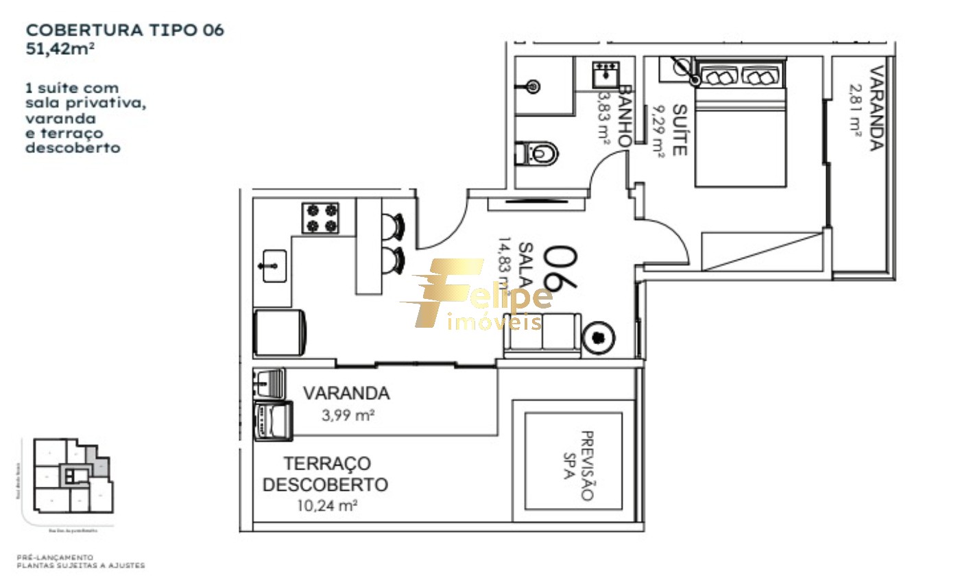 Apartamento, 1 quarto, 35 m² - Foto 3