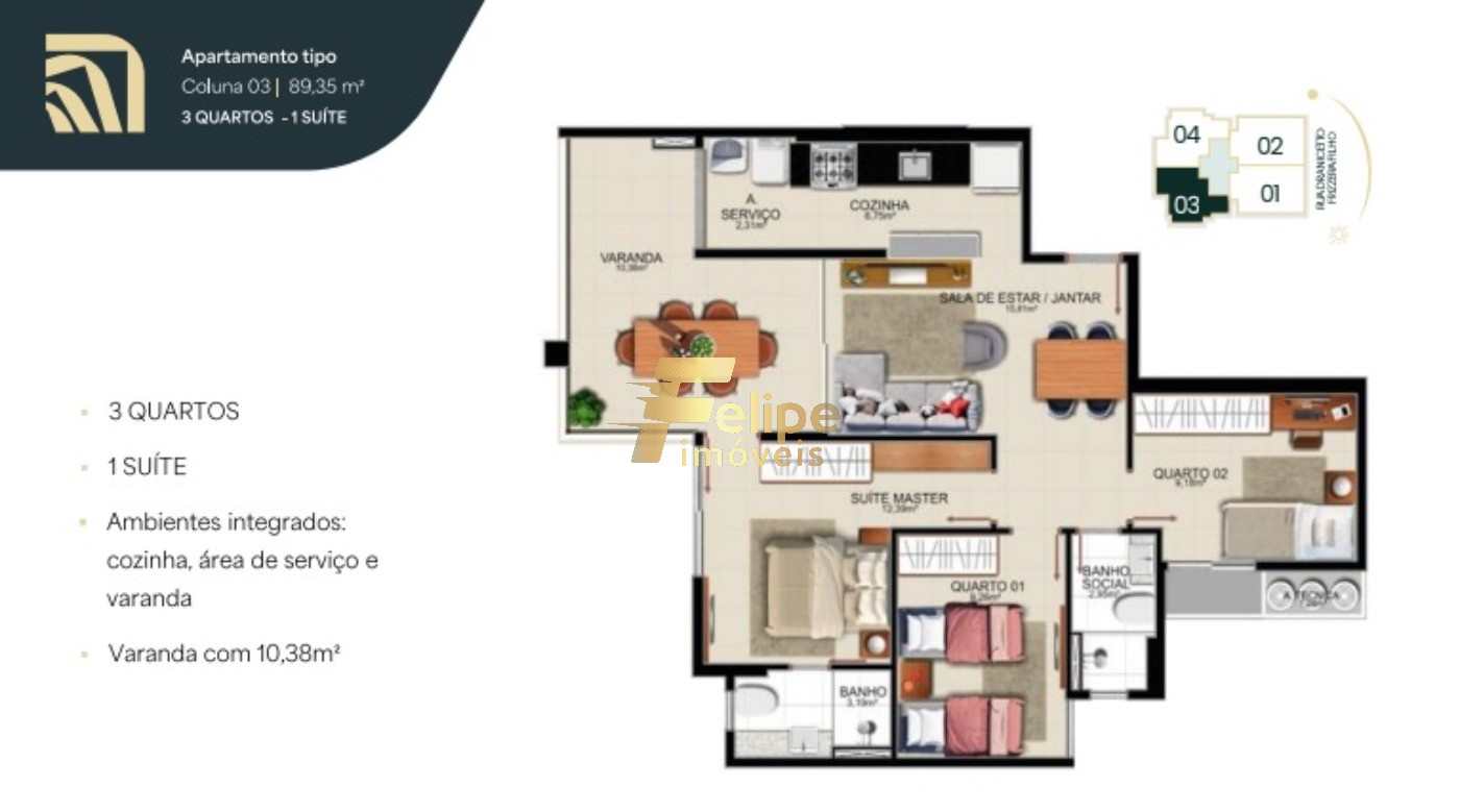 Apartamento, 3 quartos, 89 m² - Foto 11