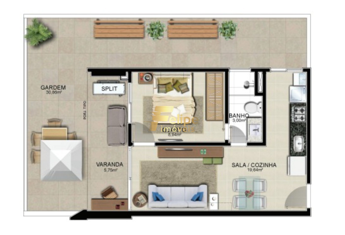 Apartamento, 1 quarto, 47 m² - Foto 9