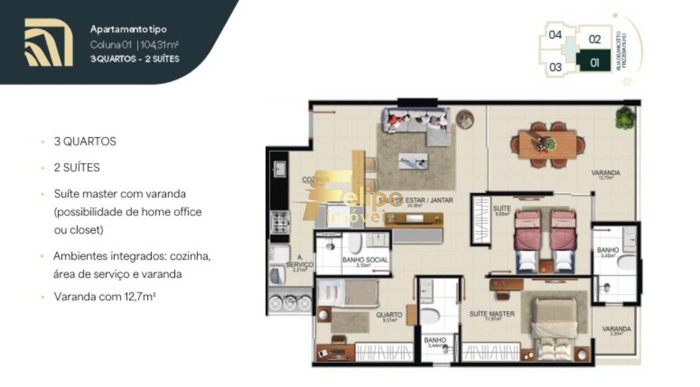Apartamento, 3 quartos, 89 m² - Foto 13