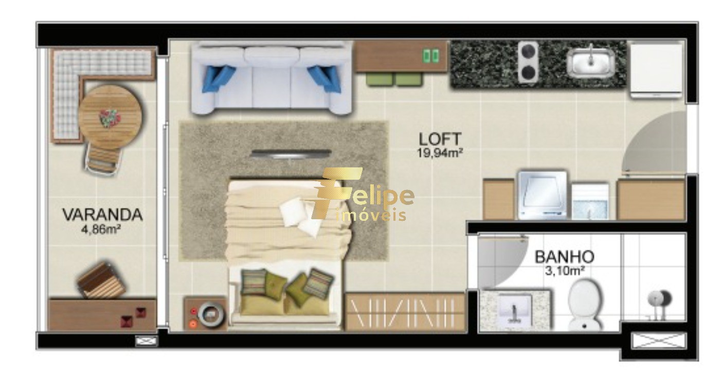 Apartamento, 1 quarto, 44 m² - Foto 12