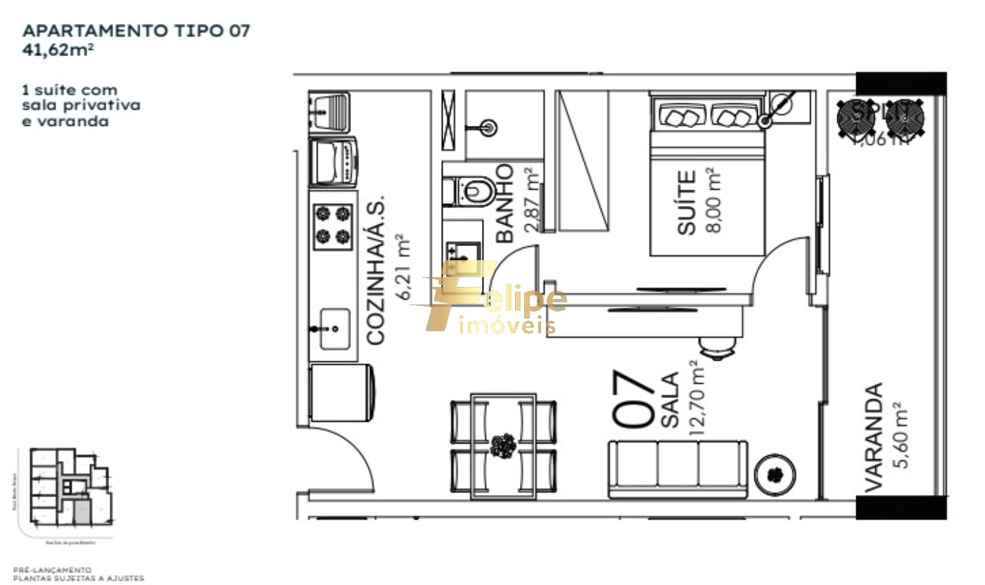 Apartamento, 1 quarto, 35 m² - Foto 21