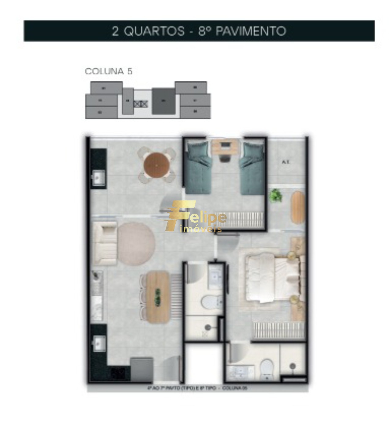 Apartamento, 2 quartos, 48 m² - Foto 8