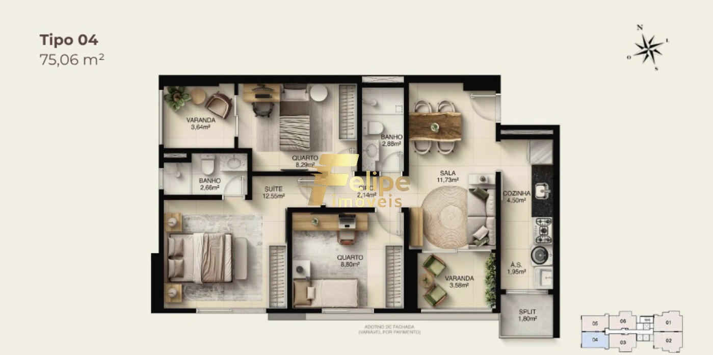 Apartamento, 3 quartos, 75 m² - Foto 23