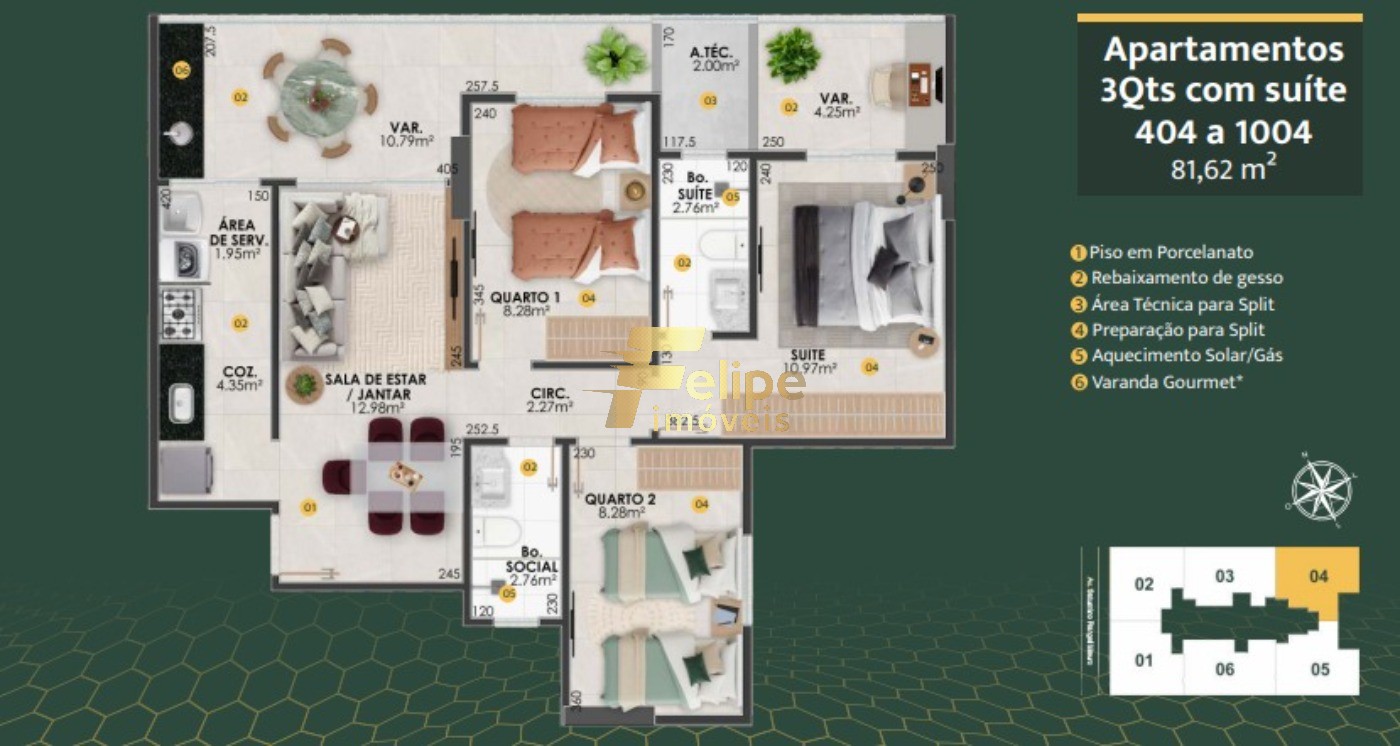 Apartamento, 3 quartos, 81 m² - Foto 4